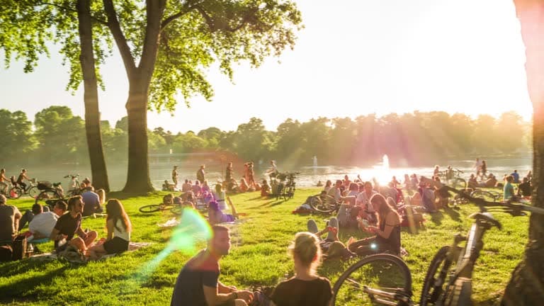 A group enjoying time together outdoors